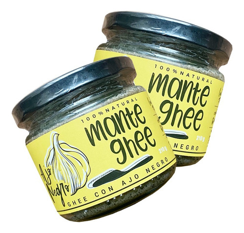 Pack 2 Mantequilla Ghee Con Ajo Negro 210g. Agronewen