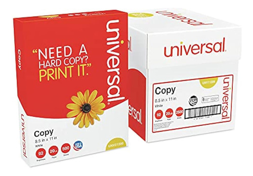 Universal 11289 8.5 X 11 Papel Normal Para Fax, Fotocopiador