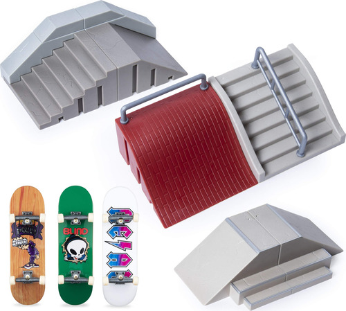 Tech Deck, Ultimate Street Spots Pack Con 3 Tableros Exclusi