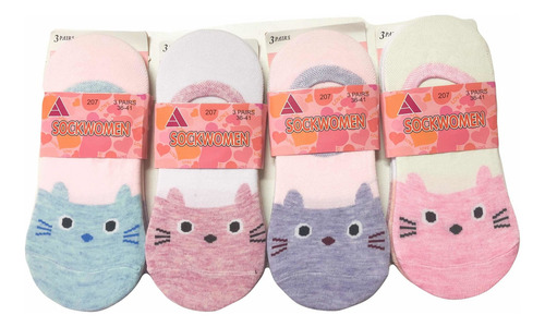 Pack 12 Calcetines Invisibles Con Diseños Varios Modelos