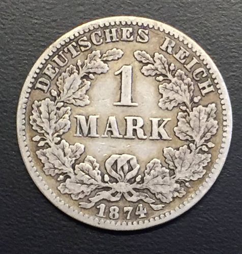 Ale249 Moneda Alemania Imperio 1 Mark 1874 G Vf Plata Ayff