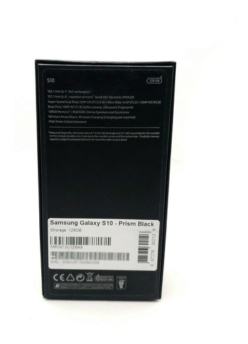 Samsung Galaxy S10 128gb Negro Nuevo En Caja Libre Fabrica