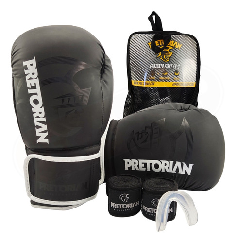 Kit Luva Pretorian Fx-2 Boxe Muay Thai + Bandagem + Bucal