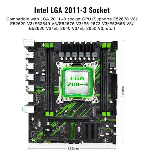 Shangzhaoyuan X99 Pr9 Lga Placa Base Para Intel Xeon E5 V3 V