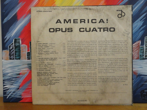 Vinilo Lp Disco Opus 4 Cuatro - America! En Olivos - Zwt (Usado)