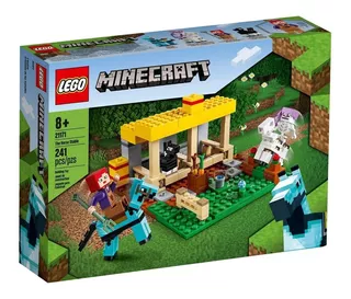 Set de construcción Lego Minecraft El Establo de los Caballos 241 piezas en caja