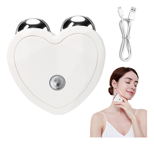 Masajeador Facial De Microcorriente Recargable Máquina De Belleza Lifting Y Reductor De Arrugas Blanco Aparatos Faciales Rejuvenecedor