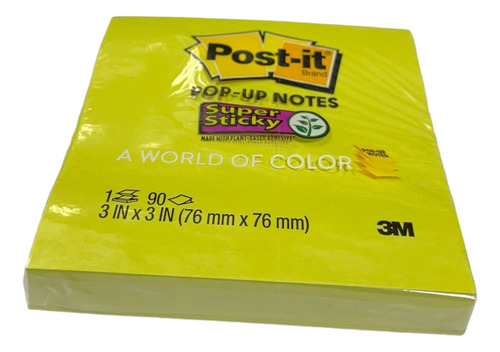 Notas Adhesivas Refill Dispensador 3m Post It Pop Up Green