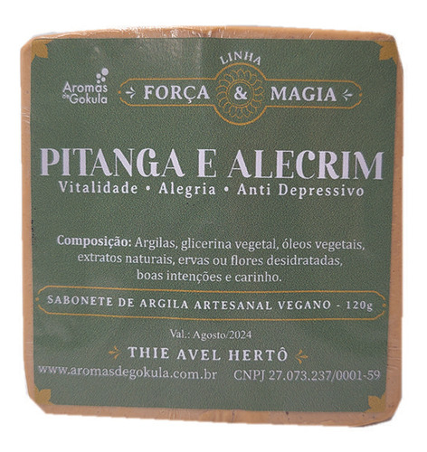 Sabonete Vegan Pitanga Alecrim Antidepressivo 120g