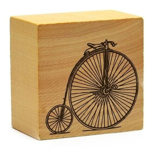 Sello Decorativo Vintage: Bicicleta Antigua - 4.7 X 4.7 Cm