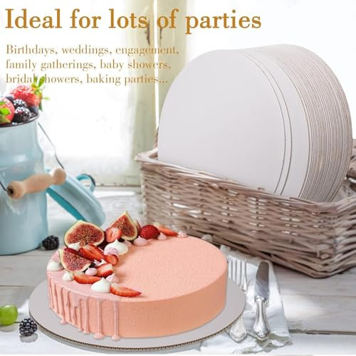 50 Unidades De Bases Para Pasteles De 12 Pulgadas Redondas D