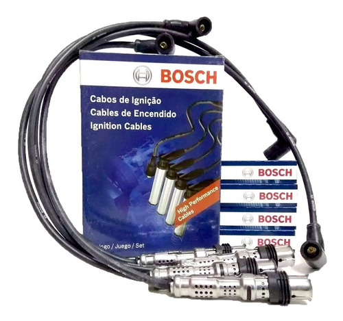 Kit Bosch Cables De Bujia Y Bujias Vw Gol Power 1.6