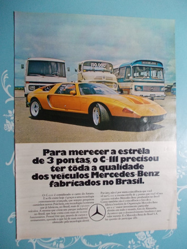 Propaganda Vintage. C-iii Mercedes-benz. Para Merecer A Estr