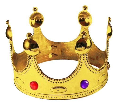 01 Coroa Rei Rainha Príncipe Ajustável Fantasia Carnaval