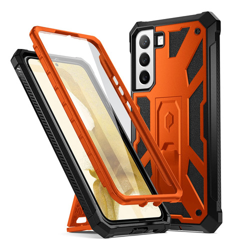 Funda Para Galaxy S22 Naranja Soporte Protector De Pantalla