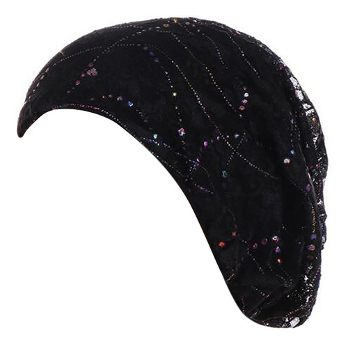 Gorro De Encaje Trenzado G Para Mujer, Con Abalorios, Musulm