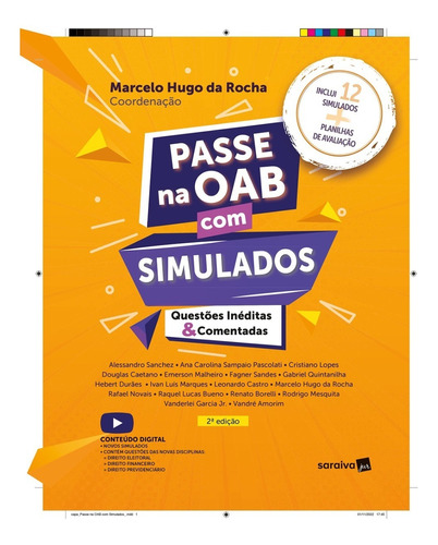 Passe Na Oab Com Simulados - Questões Inéditas E Comentadas - 2ª Edição 2023