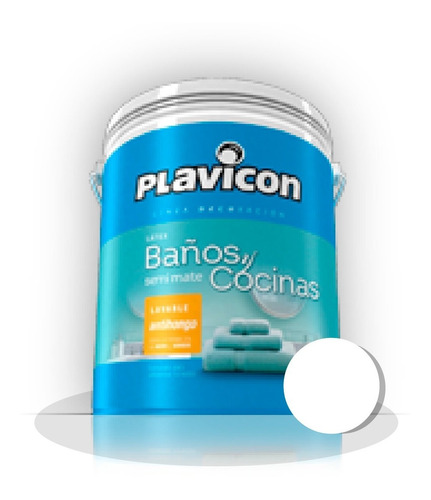 Latex Baños Y Cocinas Antihongo 4 Lts. Plavicon - Iacono  