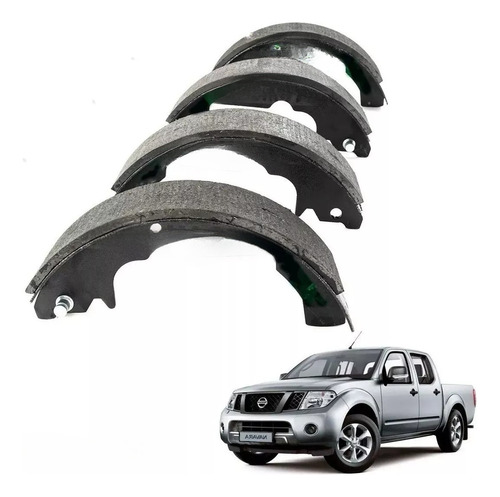 Set 4 Balatas Patines De Freno  Nissan Navara 2009 A 2015