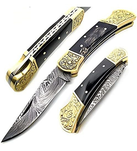 Best.buy.damascus1 Buffalo Horn - Bloster Doble De Latón Con