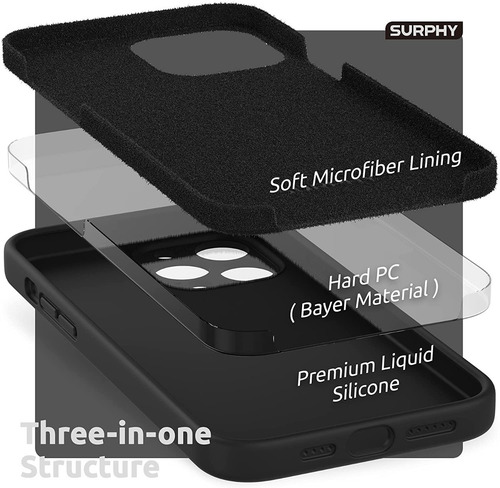 Imagen 3 de 8 de Carcasa Para iPhone 13 Pro De Silicona Con Protector Cámara