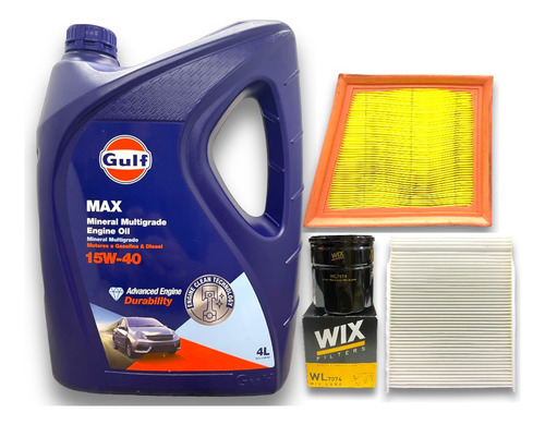 Kit Filtros Ford Ka 1.5 2016 A 2021 + Aceite Gulf 15w40