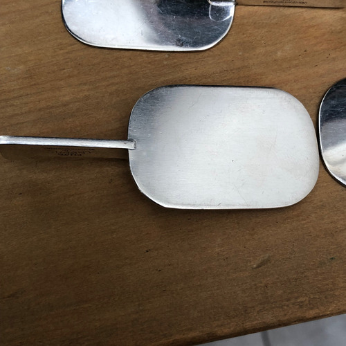 9 Apoyacubiertos Antiguos Metal Plateado Plata Lappas (Usado)