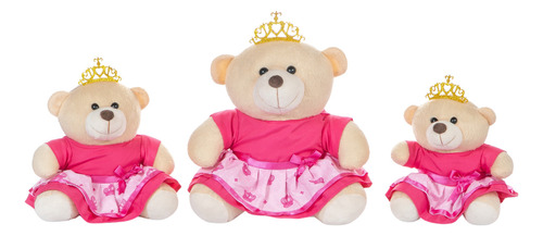 Trio De Urso Princesa Pink