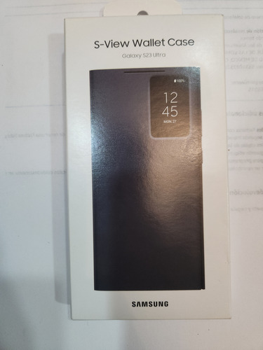 Celular Samsung Galaxy S23 Ultra 1 Tera Nuevo Sellado Nom Con 3 Carcasas S View, Piel Negra Y Transparente (Usado)