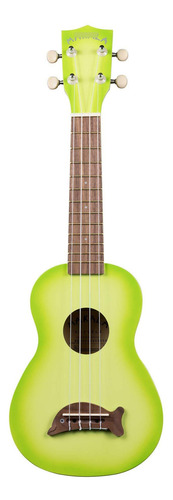 Ukelele Soprano Kala Dolphin Bridge Color Verde Degradado