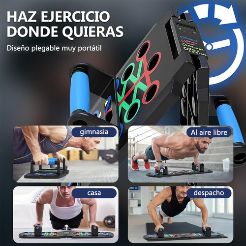 Soportes Lagartijas Tabla Push Up Board Barras Fitness Kit