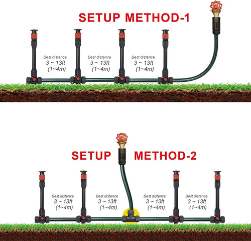 Sistema De Riego De Jardín Flexible Con Rociador Y Manguera