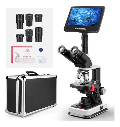 Monitor Inteligente 24 Mp Microscopio Trinocular 40x-2500x