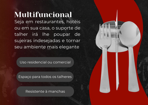 Apoio Descanso para Talher em Aço Inox – Design Elegante, Resistente e Funcional para Pia, Cozinha ou Mesa