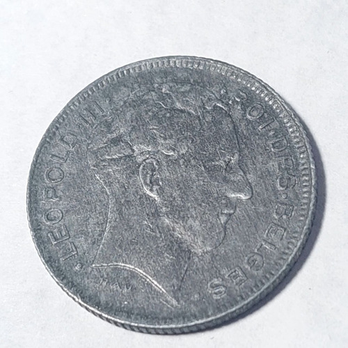Moneda Bélgica 5 Francos, 1947 Zinc Km# 129 -  916