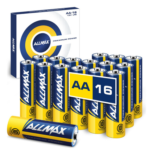 Allmax - Bateras Alcalinas Aa De Mxima Potencia (16 Unidades