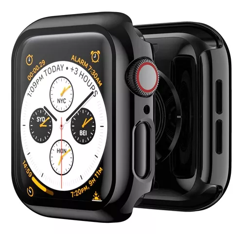 Compre Vidro temperado + capa de relógio para apple watch 8 7 6 se 5 3 4  44mm 40mm protetor de tela iwatch 5 3 2 42mm 38mm capa amortecedora