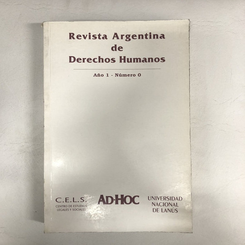 Ad Hoc. Revista Argentina De Derechos Humanos Año1 Numero 0