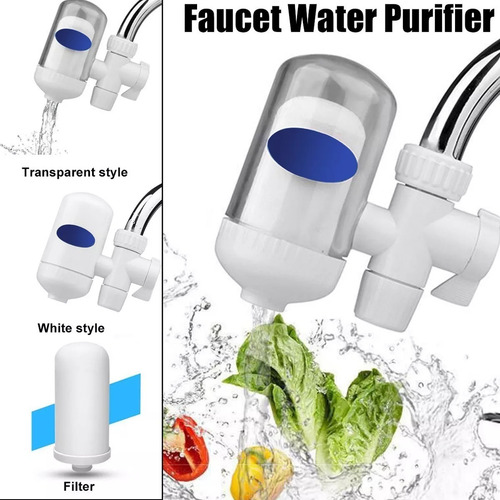 Filtro Purificador De Agua Potable Ceramica Para Llave Grifo Color Blanco