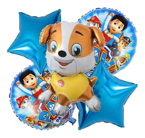 Set De 5 Globos De De Paw Patrol Decoración Fiesta 