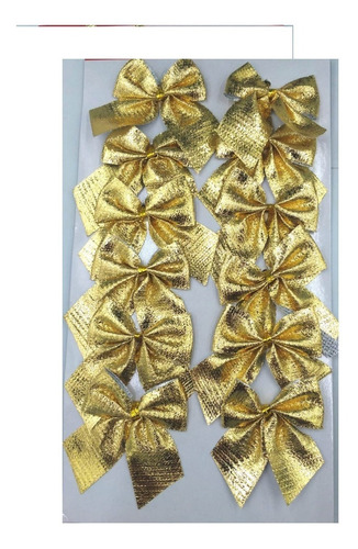 12 Lindos Laços Dourados Com 5,5cm De Larg - P/ Árvore Natal | MercadoLivre