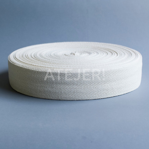 Imagen 3 de 4 de Cinta Hilera Liviana De Algodón 40mm Crudo X 50 Mts