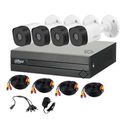 Kit  4 Camaras 2mp Bullet   Dvr 8ch Fullhd   P2p  Alertas 