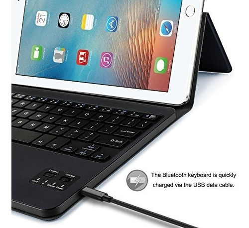 Imagen 4 de 6 de Ivso Apple Nuevo iPad 9.7 2017 Caja Del Teclado Nuevo iPad 2