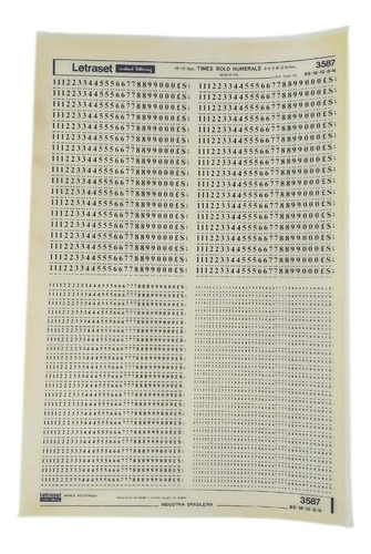 Letraset Decalque 25 X 38cm Letras Adesivas. Série 3587
