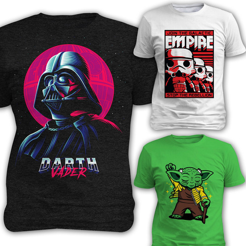 Vectores Starwars Editables Para Playeras + Previas Ai Cdr