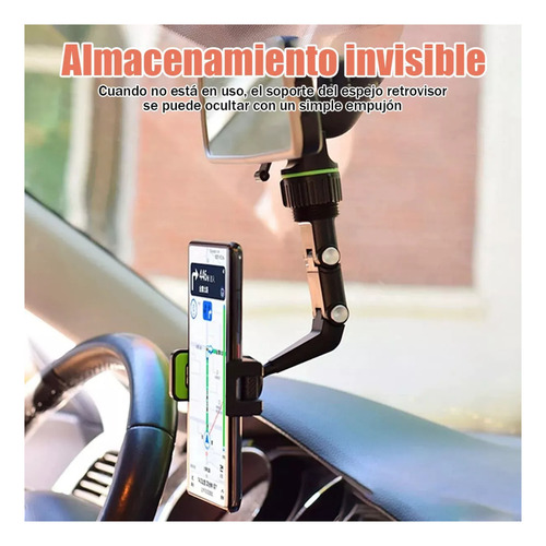 Soporte Para Teléfono Con Espejo Retrovisor 360º Multiuso