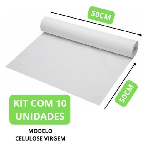 Lençol Descartável De Papel 100% Celulose Virgem 50x50 C/10