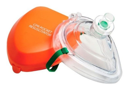 Máscara de oxígeno de bolsillo con válvula de filtro y funda