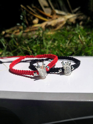 Duo Pulsera De Hilo Chino Para Pareja Corona.